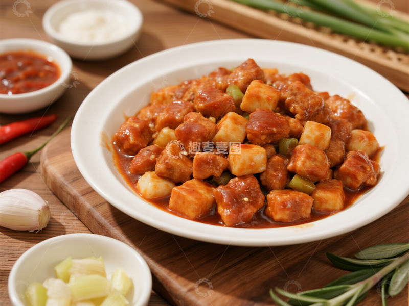 高清大图下载【趣麦麦图】宫保鸡丁摄影图3