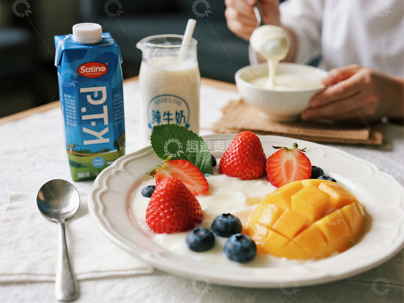 高清大图下载【趣麦麦图】甜品牛奶下午茶