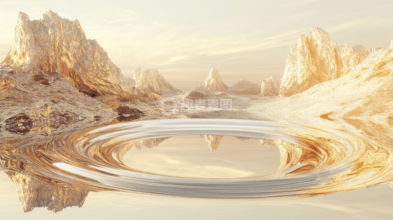 高清大图下载【趣麦麦图】水纹水池电商背景