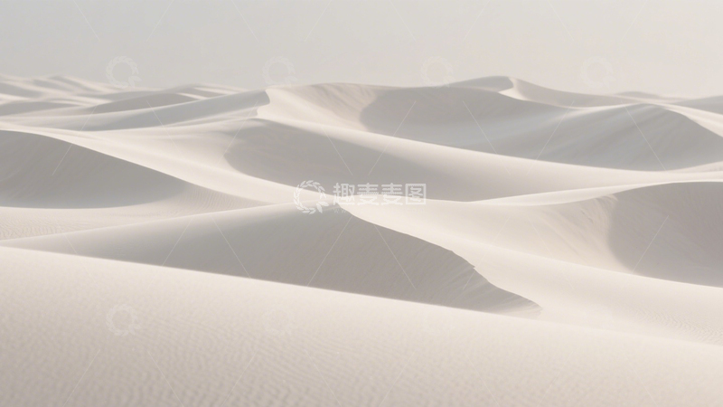 高清大图下载【趣麦麦图】白沙荒漠极简宁静风景2