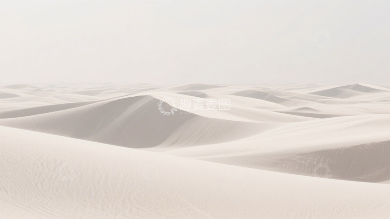 高清大图下载【趣麦麦图】白沙荒漠极简宁静风景1