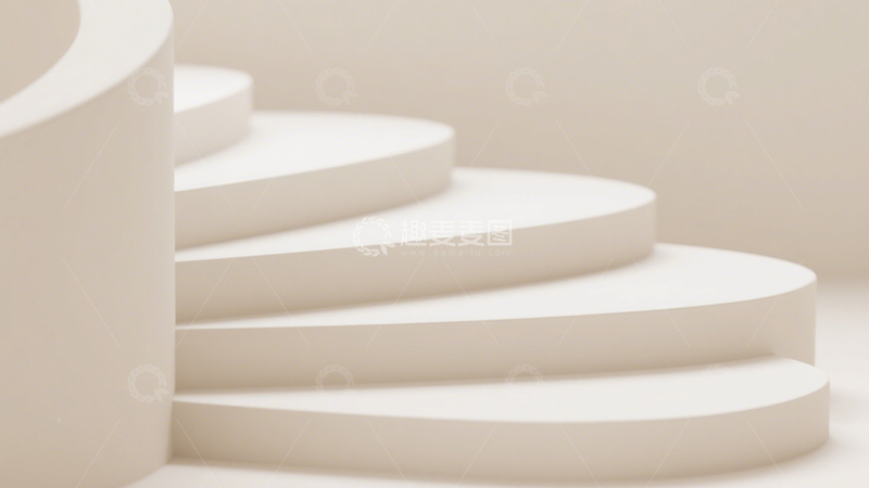 高清大图下载【趣麦麦图】极简阶梯几何简约空间2