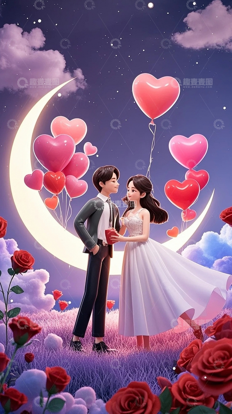 高清大图下载【趣麦麦图】传统节日七夕的背景05