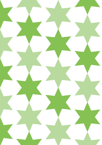 绿色渐变六角星