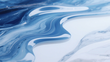 蓝白波纹流动艺术质感2