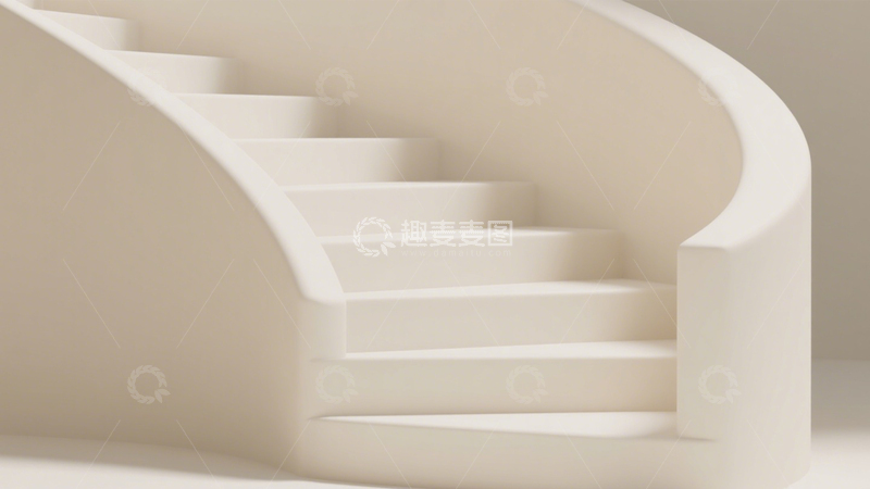 高清大图下载【趣麦麦图】极简阶梯几何简约空间