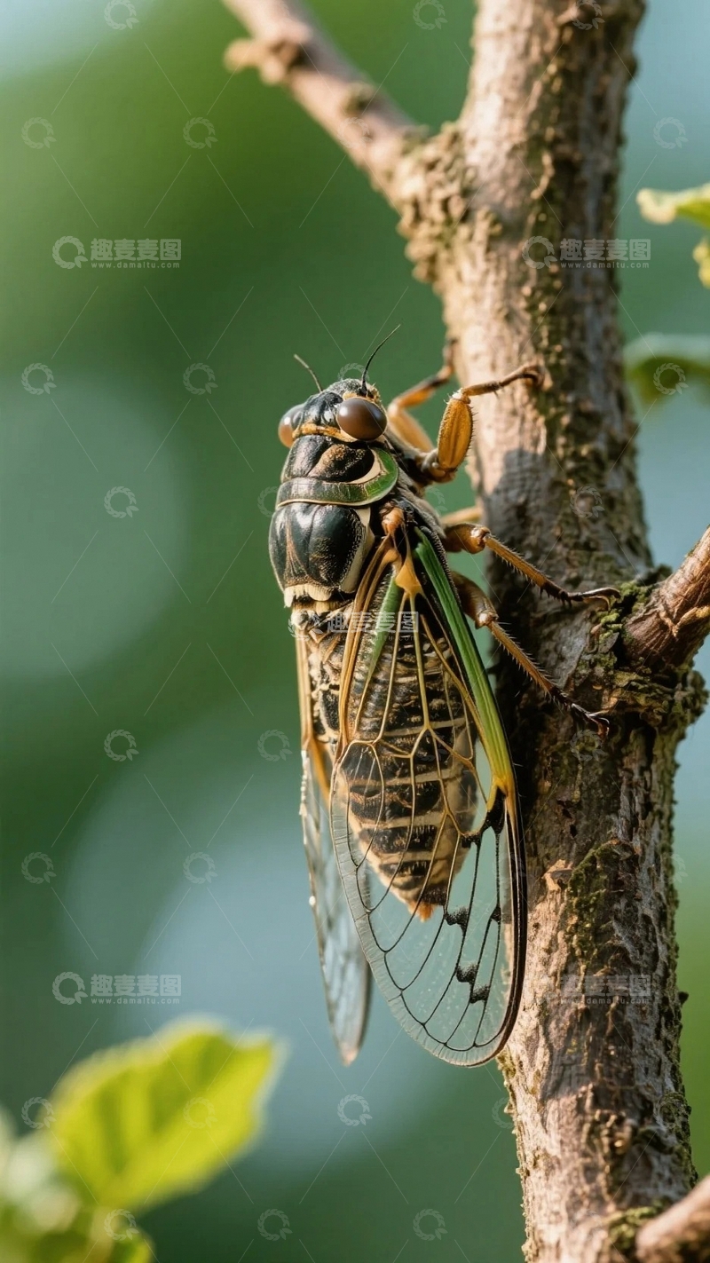 高清大图下载【趣麦麦图】枝头蝉鸣的夏日07