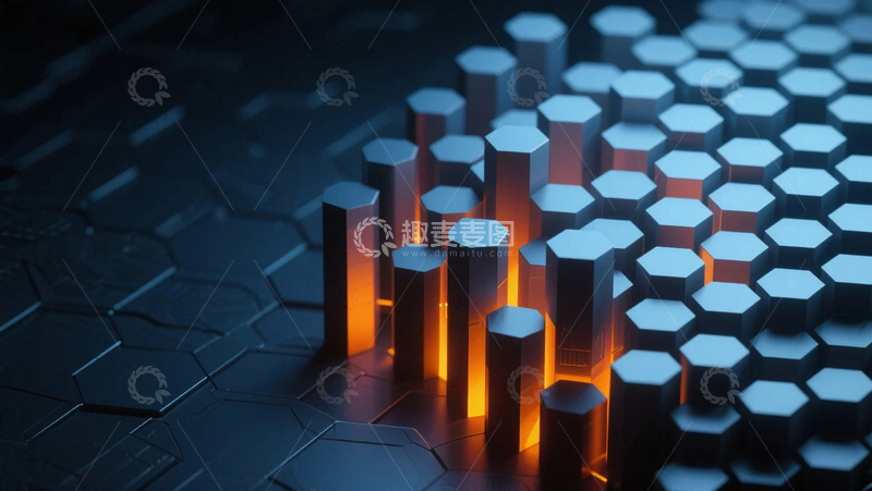 高清大图下载【趣麦麦图】蜂巢状科技背景03