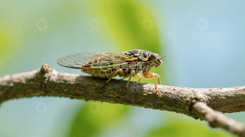 高清大图下载【趣麦麦图】枝头蝉鸣的夏日05