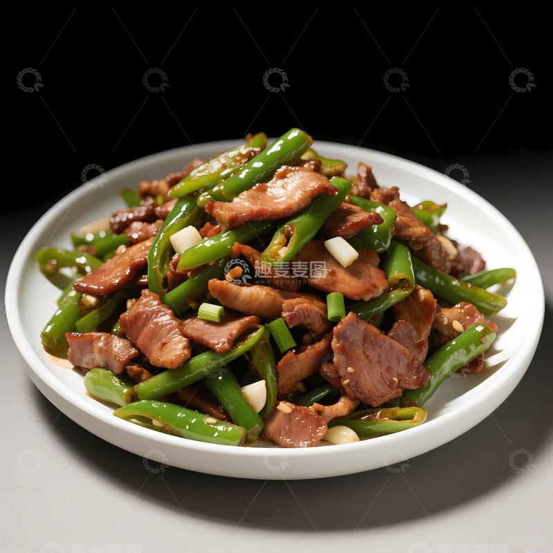 高清大图下载【趣麦麦图】美食辣椒炒肉