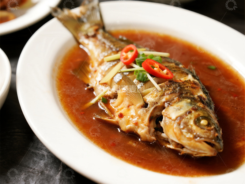 高清大图下载【趣麦麦图】红烧鱼摄影照片3