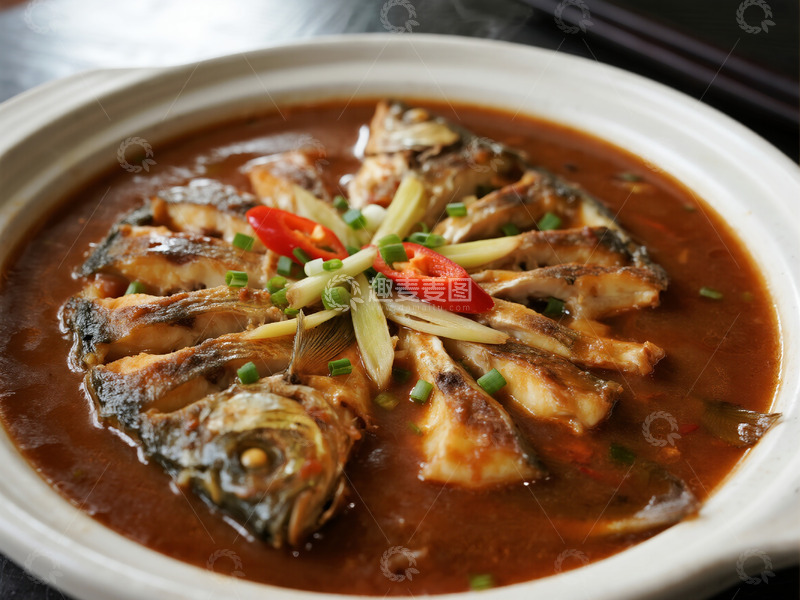 高清大图下载【趣麦麦图】红烧鱼摄影照片2