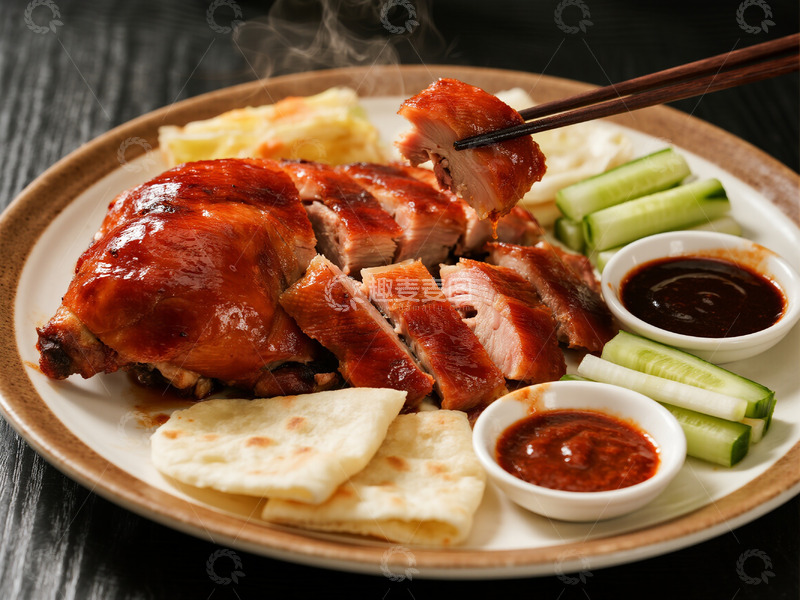 高清大图下载【趣麦麦图】北京烤鸭摄影2