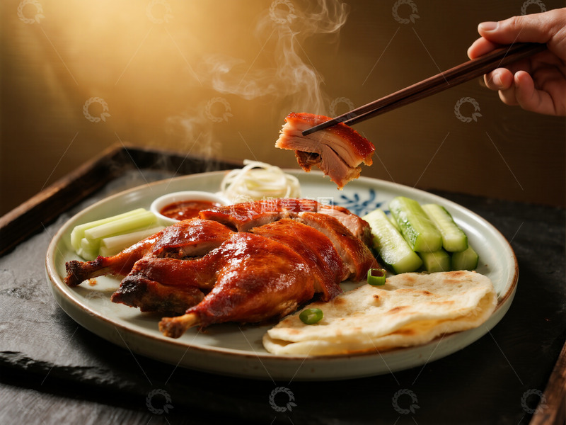 高清大图下载【趣麦麦图】北京烤鸭摄影11