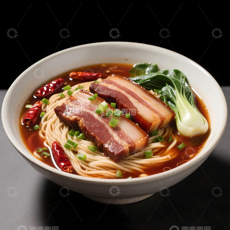 高清大图下载【趣麦麦图】一碗美味大肉面