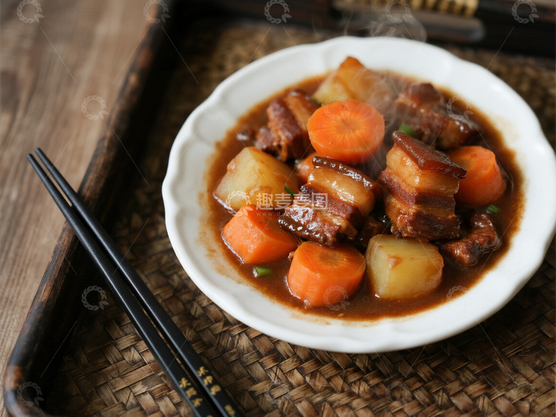 高清大图下载【趣麦麦图】土豆红烧肉摄影7
