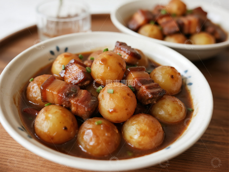 高清大图下载【趣麦麦图】土豆红烧肉摄影