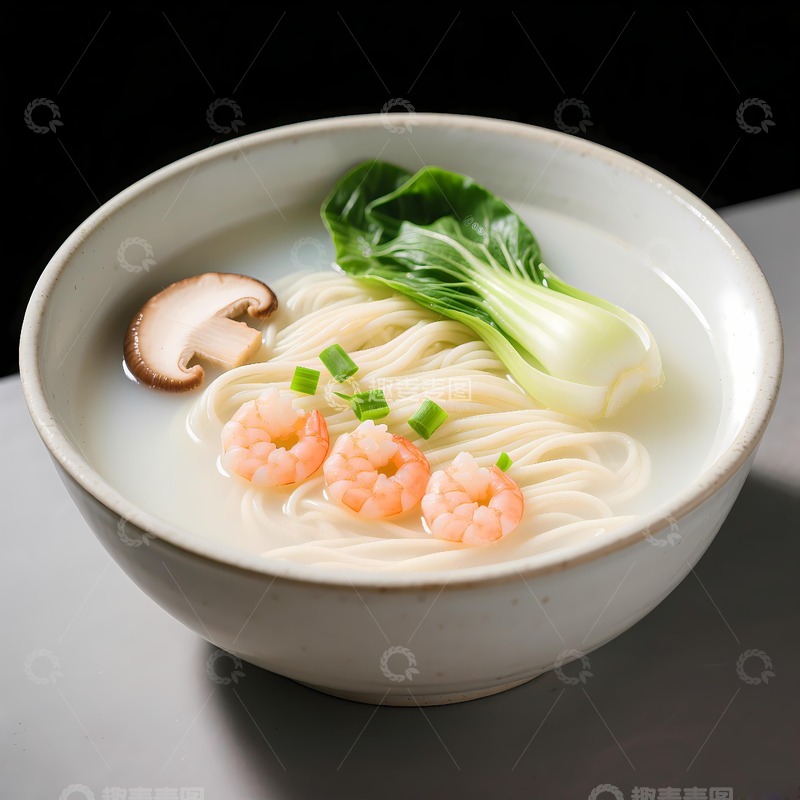 高清大图下载【趣麦麦图】美味东台鱼汤面