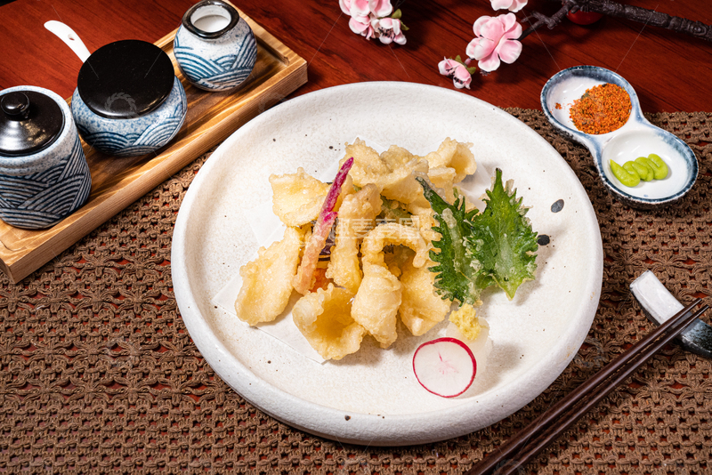 高清大图下载【趣麦麦图】日料鱿鱼天妇罗
