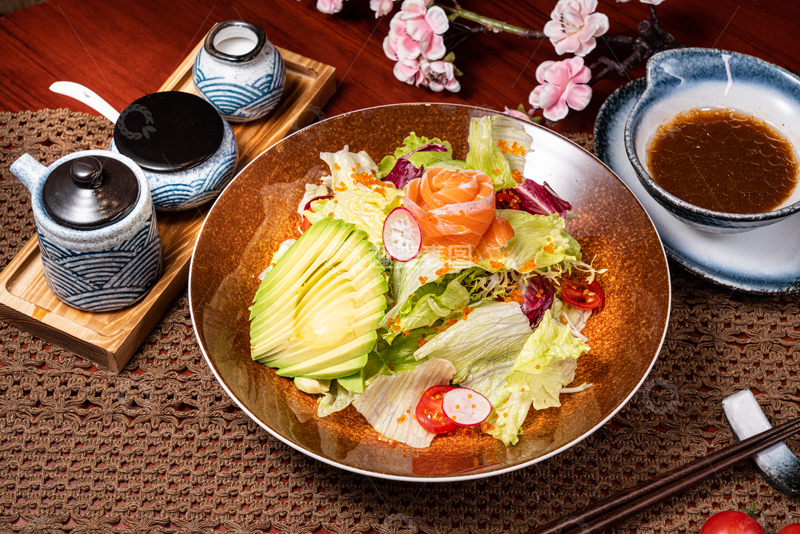 高清大图下载【趣麦麦图】三文鱼牛油果沙拉