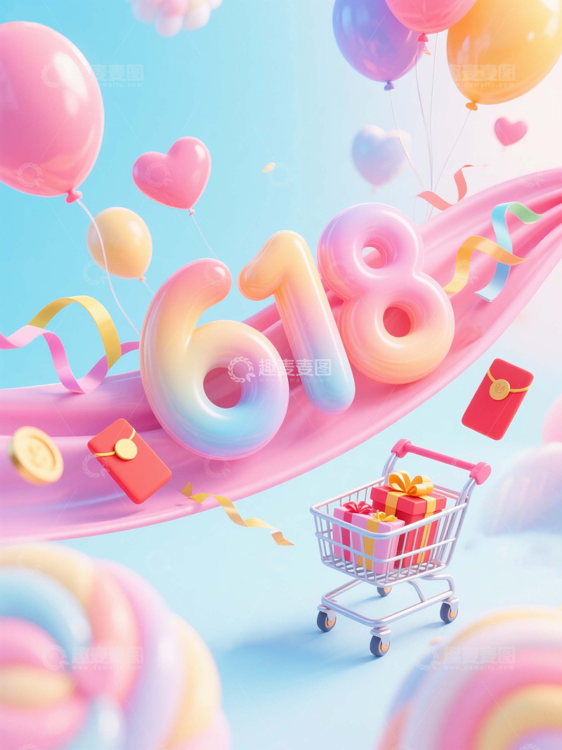 高清大图下载【趣麦麦图】618 购物狂欢绮梦