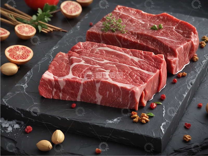 高清大图下载【趣麦麦图】西餐一块新鲜的牛排