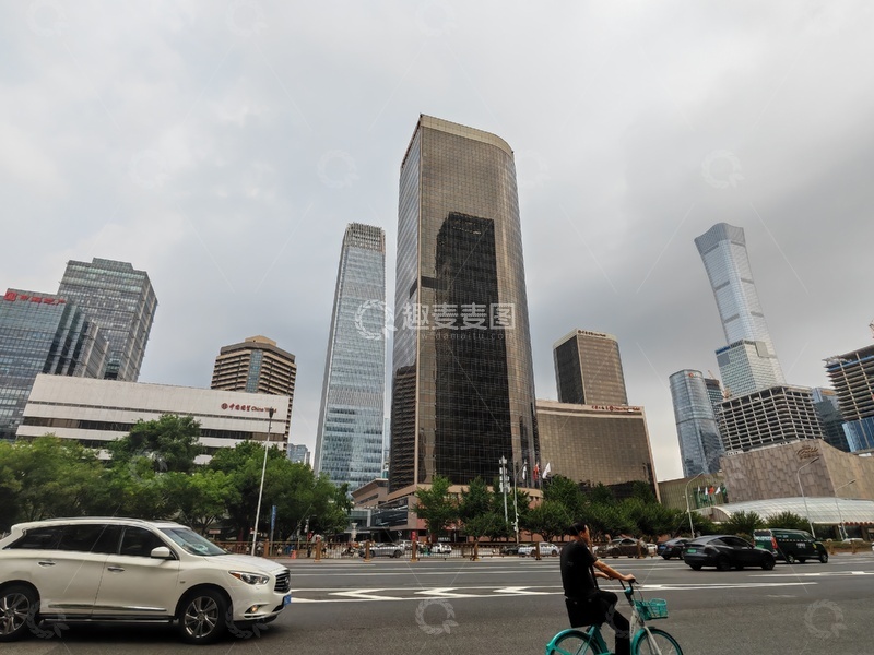 高清大图下载【趣麦麦图】北京CBD ，摩天大楼 ，金融商务 