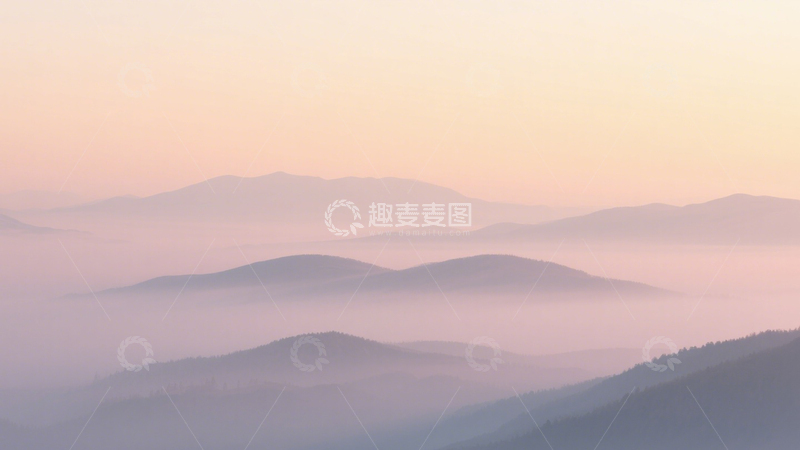 高清大图下载【趣麦麦图】层峦叠嶂诗意宁静风景1