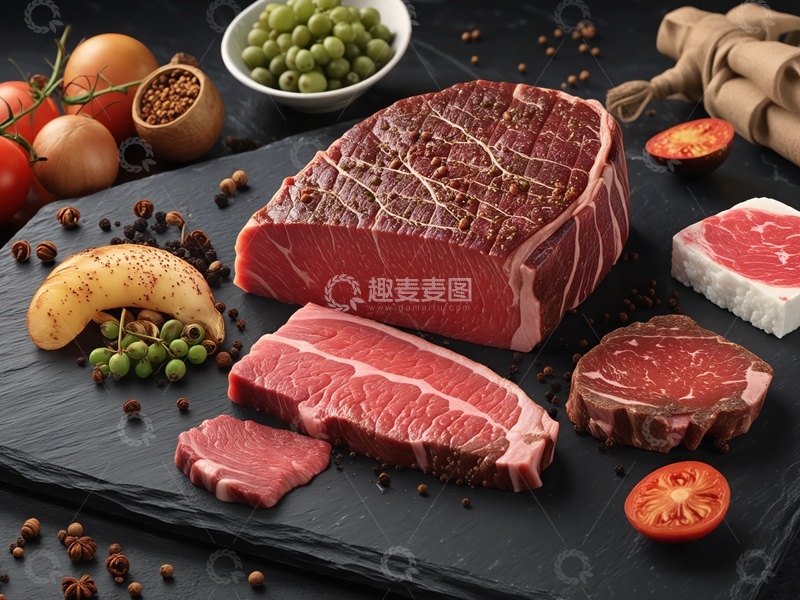 高清大图下载【趣麦麦图】新鲜的西餐美食牛排