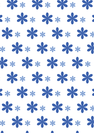蓝色渐变小花图案