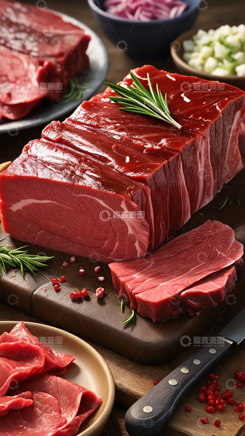 高清大图下载【趣麦麦图】西餐美食一块牛排