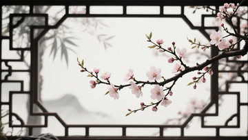 窗前景花古典雅致东方1