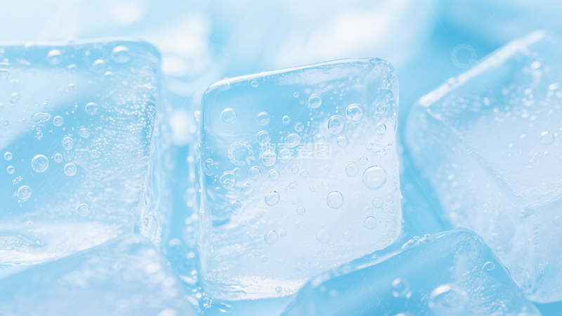 高清大图下载【趣麦麦图】冰晶气泡清凉通透质感3