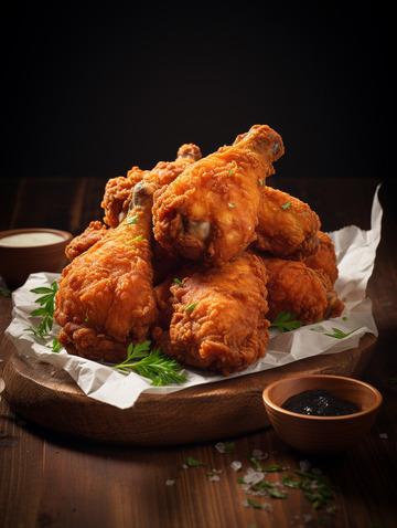 美味香酥炸鸡翅摄影图5