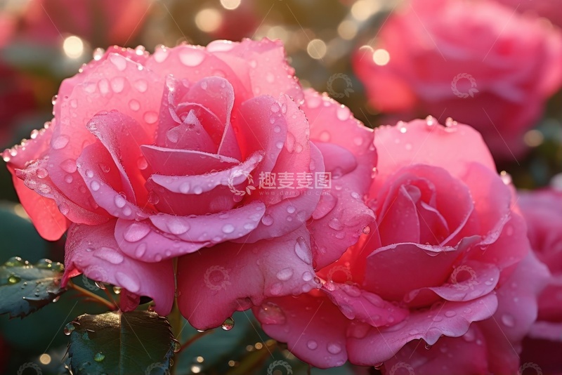 高清大图下载【趣麦麦图】粉色的玫瑰花花朵