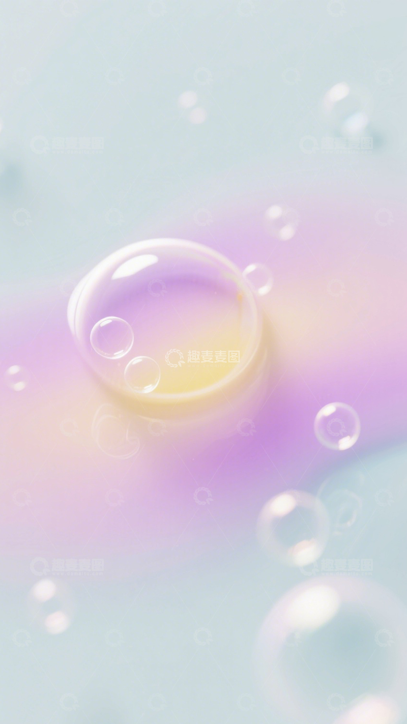 高清大图下载【趣麦麦图】梦幻气泡浪漫清新治愈