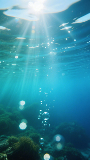 水下光斑阳光气泡海洋2