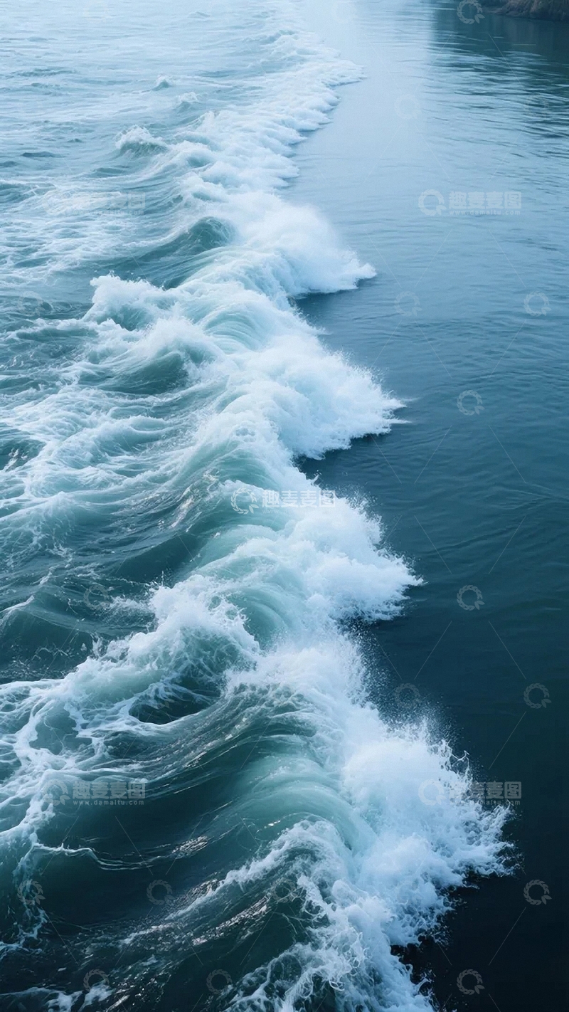 高清大图下载【趣麦麦图】汹涌的海浪背景02