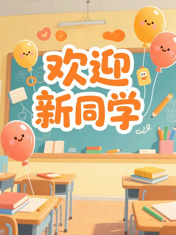 开学季迎新海报