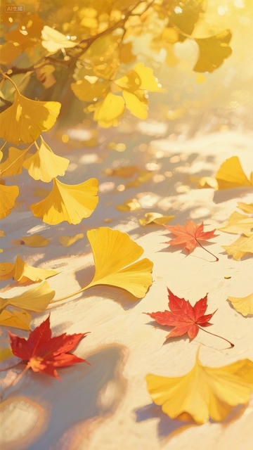 秋天季节里的银杏林06