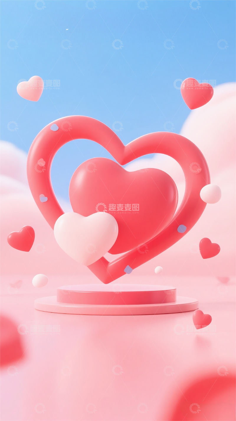 高清大图下载【趣麦麦图】七夕电商情侣爱情海报背景壁纸素材15