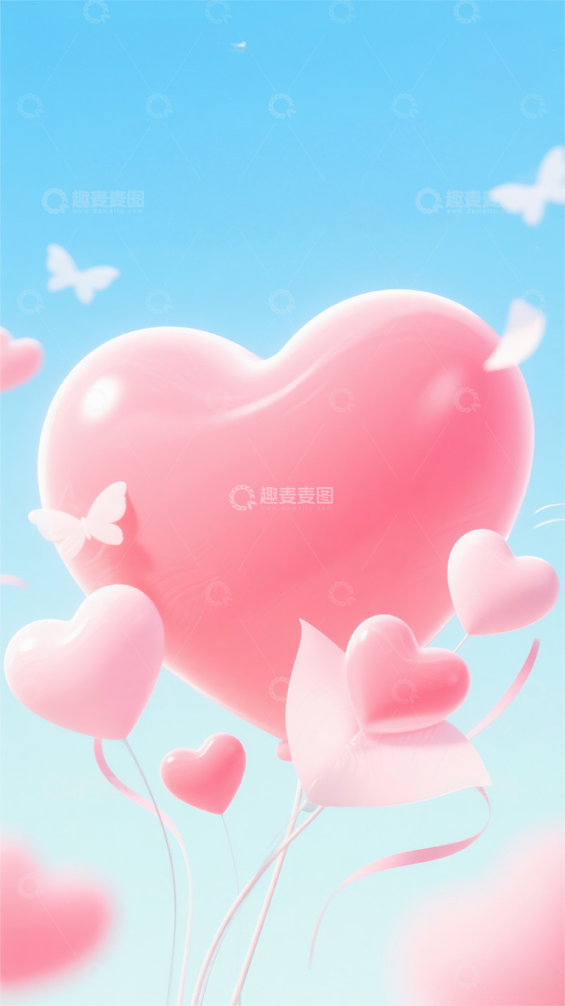 高清大图下载【趣麦麦图】七夕情侣爱情电商海报背景壁纸素材8