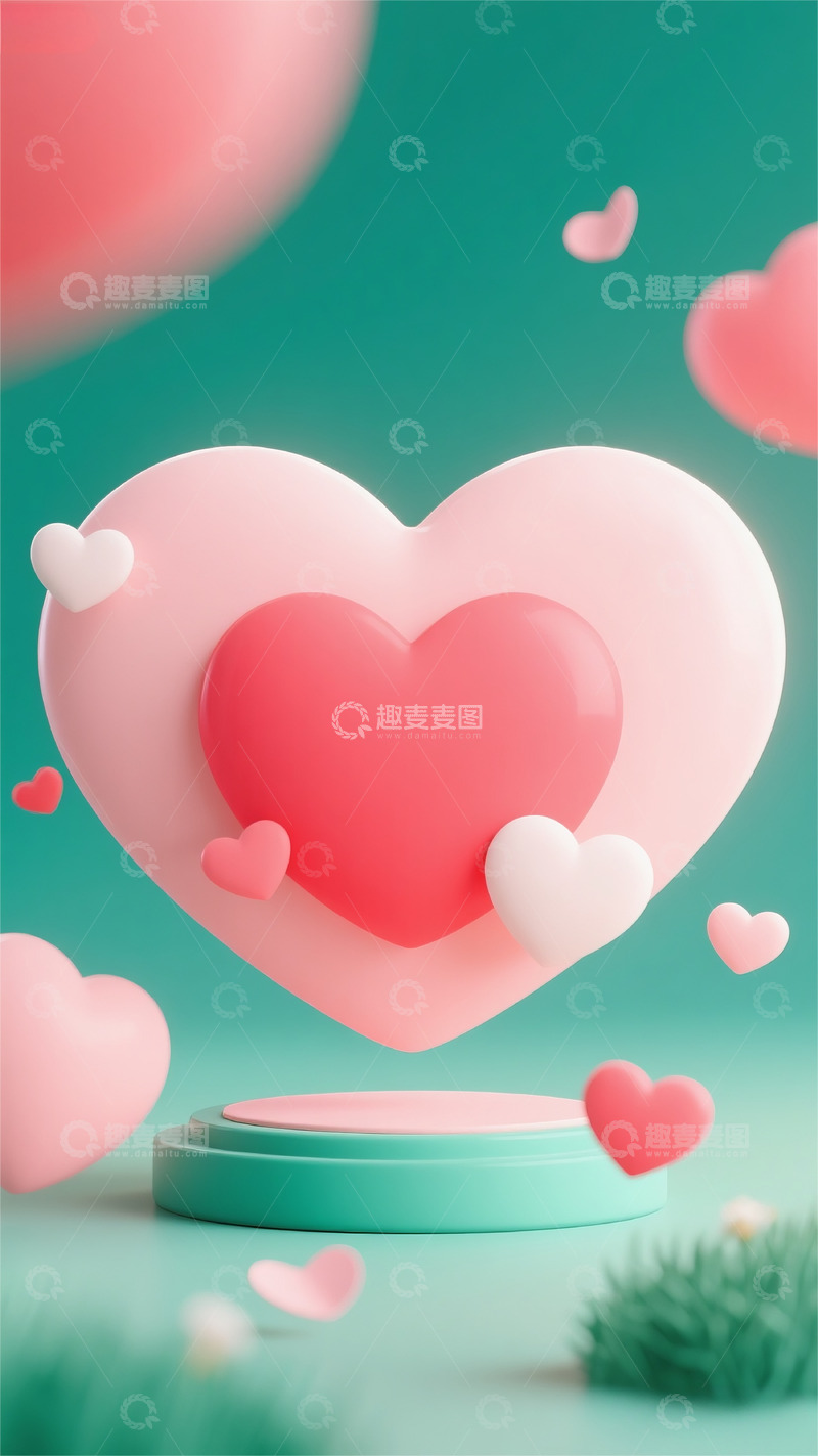 高清大图下载【趣麦麦图】七夕情侣爱情电商海报背景壁纸素材14