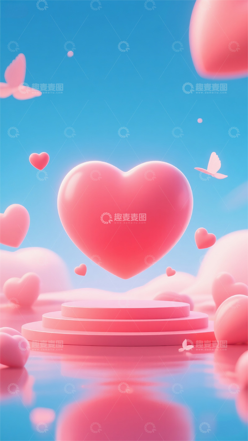 高清大图下载【趣麦麦图】七夕情侣爱情电商海报背景壁纸素材17