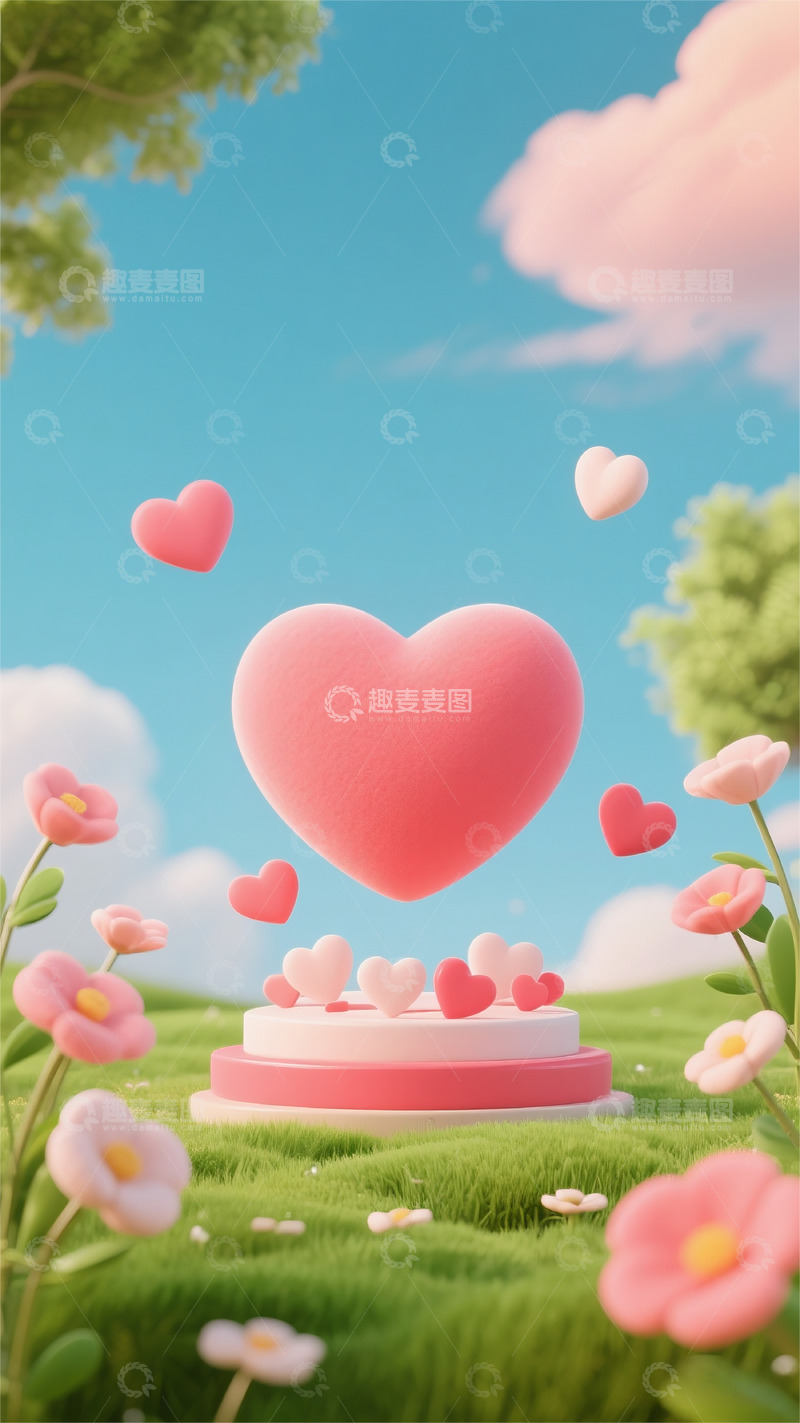 高清大图下载【趣麦麦图】七夕电商情侣爱情海报背景壁纸素材22