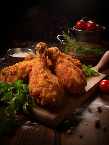 美味香酥炸鸡翅摄影图8