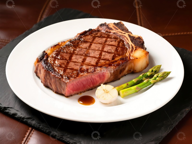 高清大图下载【趣麦麦图】一盘西餐牛排