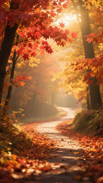 枫径暖阳红叶浪漫治愈2