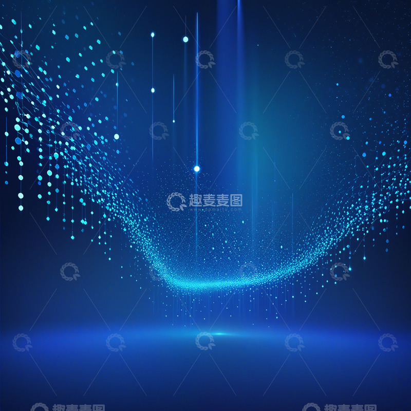 高清大图下载【趣麦麦图】蓝色大数据背景