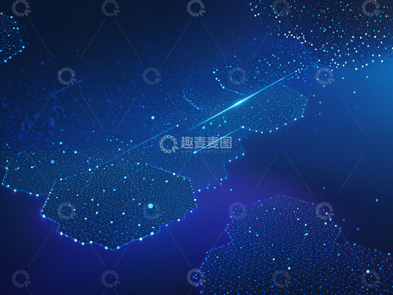 高清大图下载【趣麦麦图】粒子科技线条背景